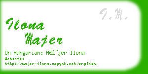 ilona majer business card